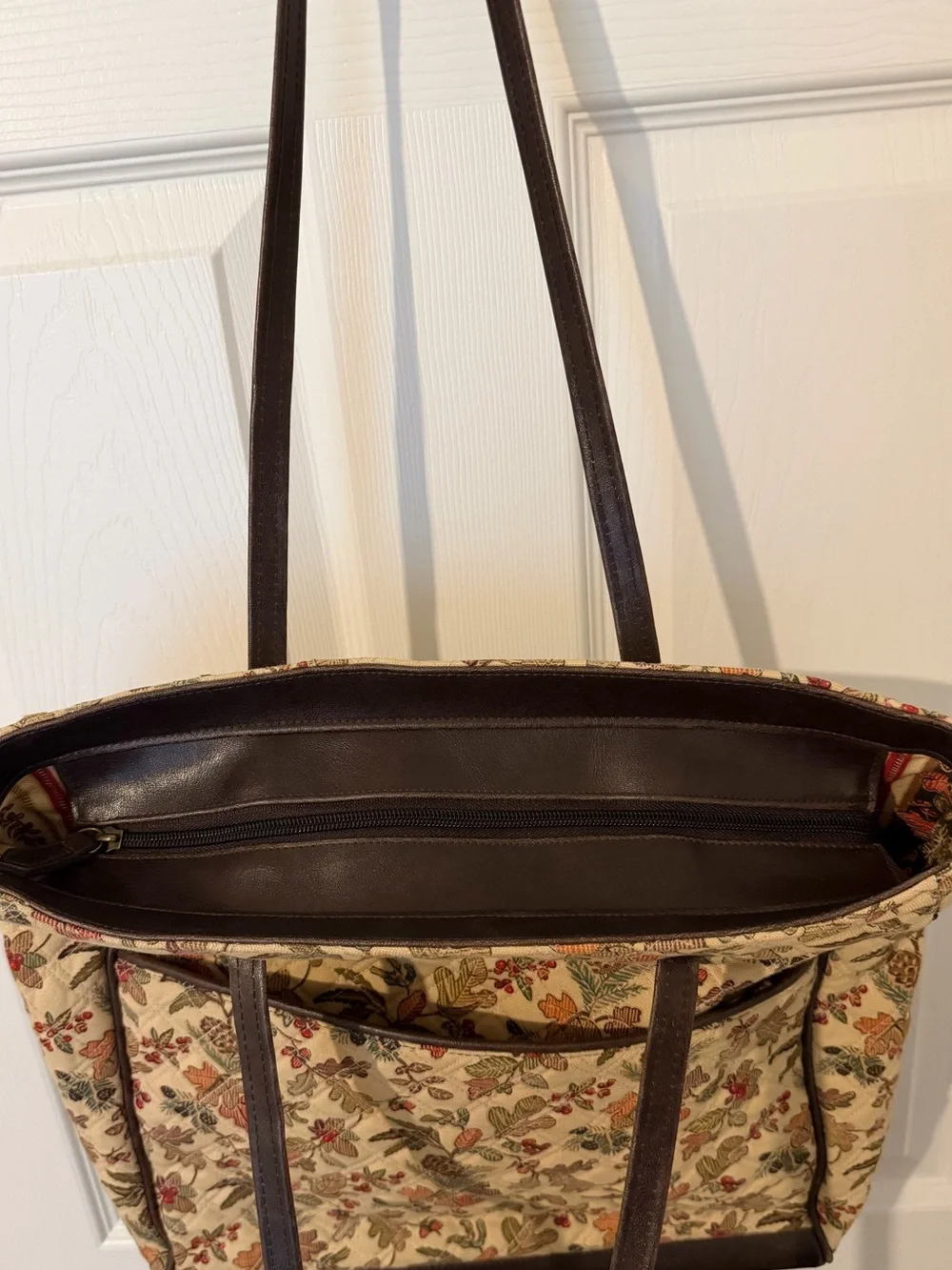 Longaberger Fall Floral Tapestry Tote